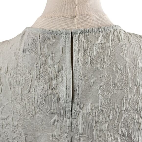 NEW Express X-Small Green Blouse Pullover Puff Sleeves Shoulder Ruffle Peplum - Picture 8 of 12